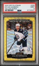 2022 O-PEE-CHEE PLATINUM NEON YELLOW SURGE #220 DYLAN SAMBERG PSA 9