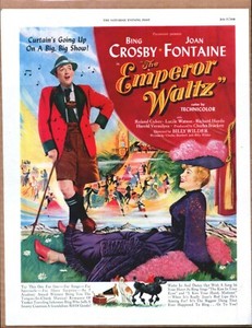 EMPEROR WALTZ 1948 Bing Crosby Original Vintage Color Movie Promo Ad