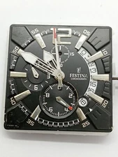 Vintage Festina Chronograph Watch MVT 0S60 Dial Hands Crown Stem Working Well  
