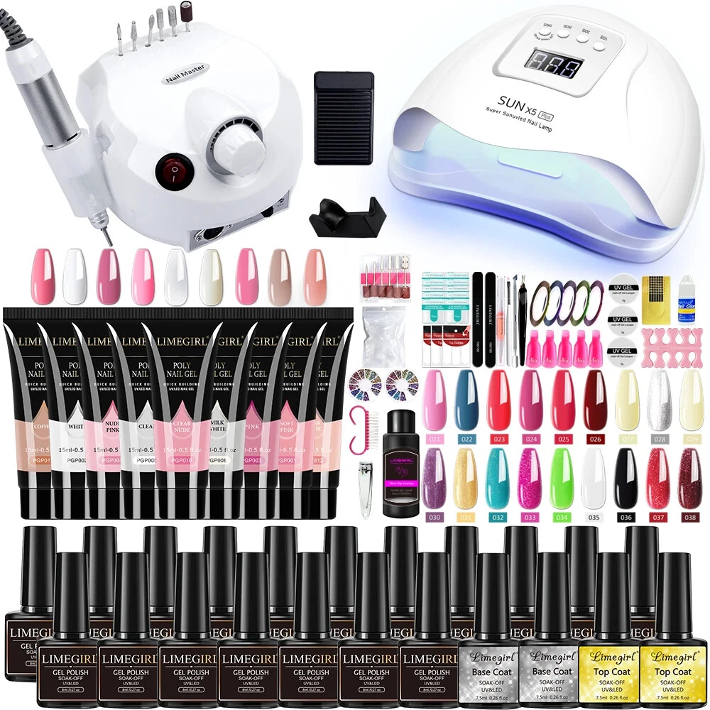 Nail Set Gel Nail Polish with UV LED Lamp Dryer Semi Permanent Gel Varnish Set
Opens in a new window