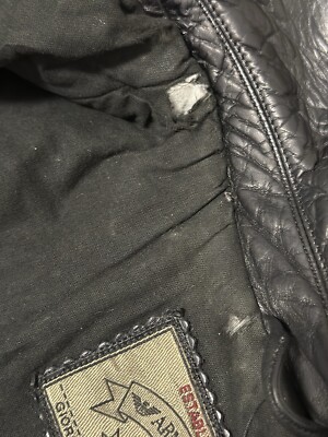 Vintage Armani Jeans 80s Men's Leather Button Coat Jacket Vintage Armani Jeans 80s Men's Leather Button Coat Jacket