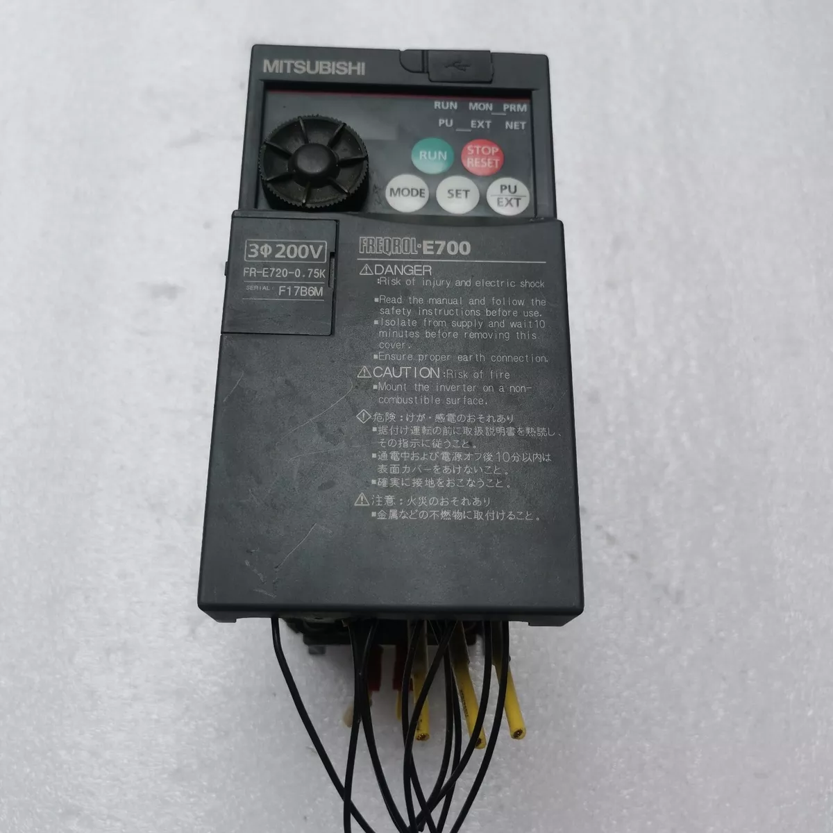 1pc used Mitsubishi FR-E720-0.75K 0.75KW 220V