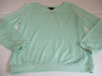 H&M HÜBSCHES SOMMERTOP RETRO MINTGRÜN SPITZE WIE WEICH RUNDHALS UK 8 XS PETITE