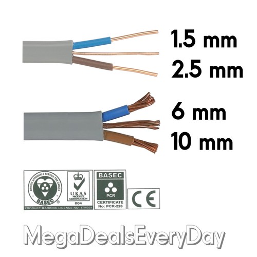 Twin and Earth T&E Electric Cable Wire | Lights Electrical Socket Cooker Shower - 第 1/10 張圖片