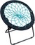 ZENITHEN LIMITED Blue Bungee Chords Chairs - Pack Of 4, Portable & Foldable For Dorm, Bedroom, Or Outdoors