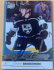 Jonny Brodzinski Signed 2017/18 Upper Deck Young Guns Rookie Card Rangers