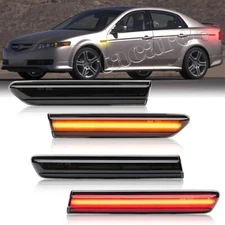 For 2004-2008 Acura TL base LED Front Rear Bumper Side Marker Lights Set Kit 4PC