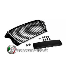 GRIGLIA ANTERIORE CALANDRA RS3 NIDO D'APE NERA CROMO AUDI A3 8V 2013-2015 SI PDC