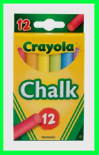 Crayola Assorted CHALK 12 Count Non-Toxic Classroom Office Coloring 51-0816 NEW 