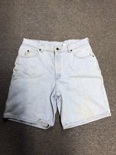 Vintage Lee Riders Denim Jean Shorts - Size W36 - Light Blue - Roomy Fit