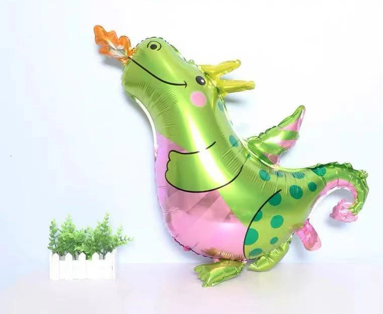 Globo Dragón Cuento de Hadas Caballero Fiesta de Cumpleaños Decoración Helio/Sello de Aire Enorme Foto 4 de 4