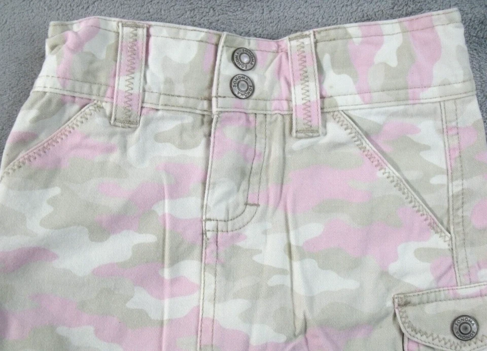 Pantalón Corto Camuflaje Sonoma Niñas Rosa Verde Talla 4 Foto 2 de 4