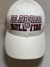 Alabama Crimson Tide Hat Cap Top of World One Fit Adjustable Roll Tide White