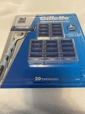 Gillette Mach3 Advanced Men's Refill Cartridges Blue 20 Count NIB