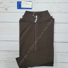 Tailored Sportsman ICEFIL Long Sleeve Ziptop Shirt - Espresso/Green/Burgundy