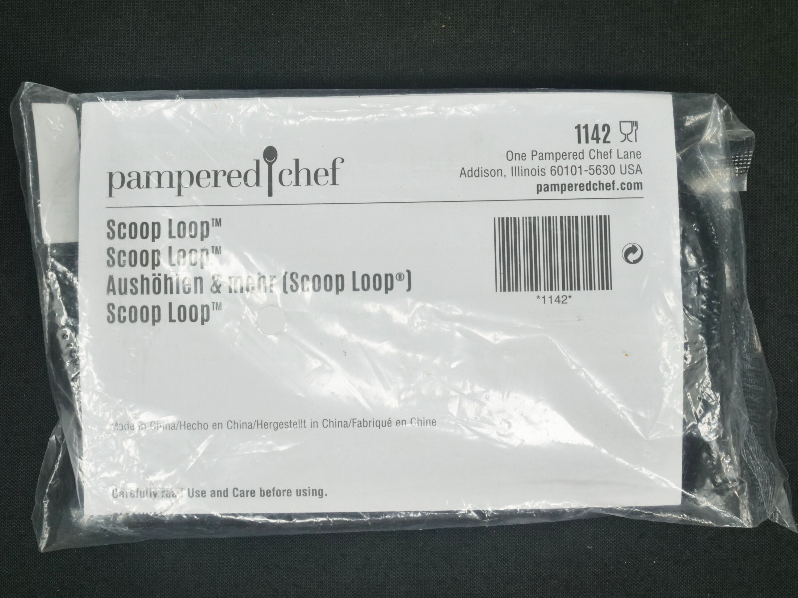 Pampered Chef Scoop Loop Kitchen Tool for Seeds Fruits Veggies New in Package