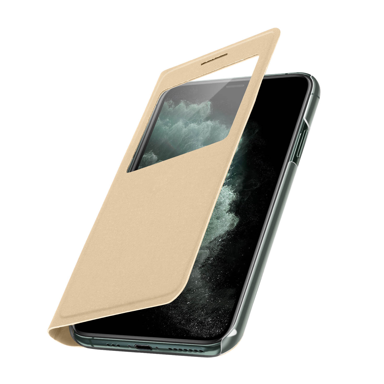Clear View Case for iPhone 11 Pro Max Ultra-thin - Gold