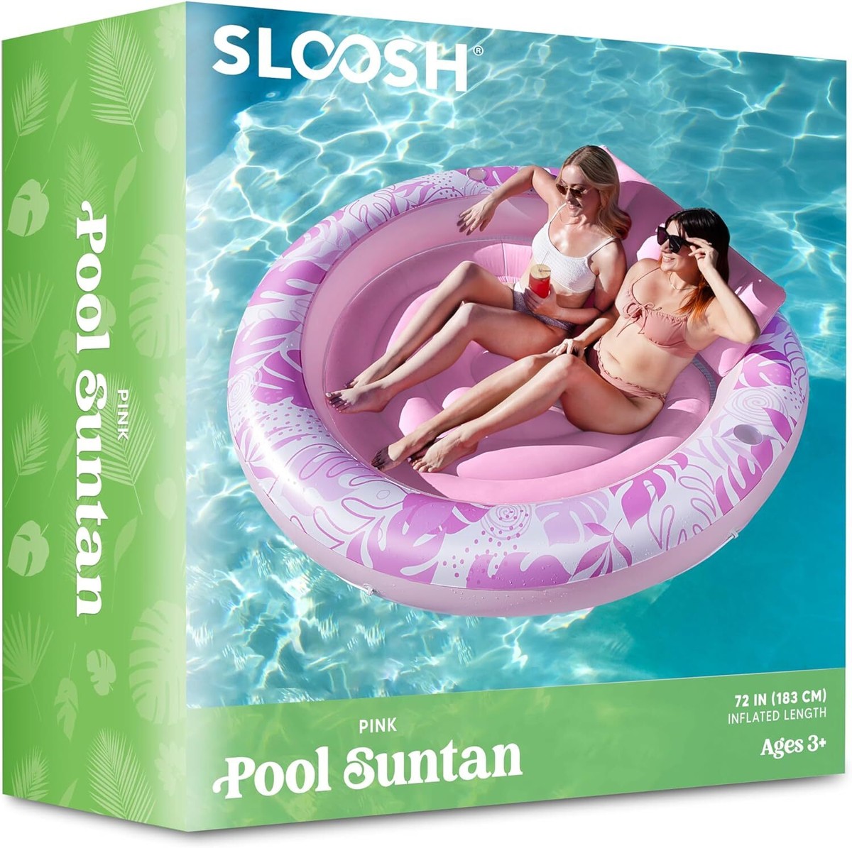 Intex 18-Pocket Suntanner Lounge Floating Pool Lounger - Set Of 3, Silver Color