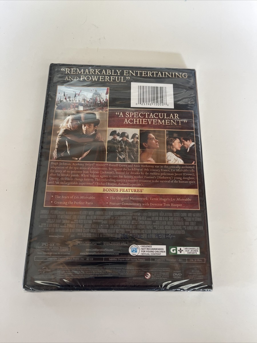 N Les Miserables DVD 2012, Hugh Jackman Anne Hathaway, Brand