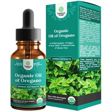 Oregano Oil Organic Liquid Drops for Adults and Kids - Super Concentrated USDA