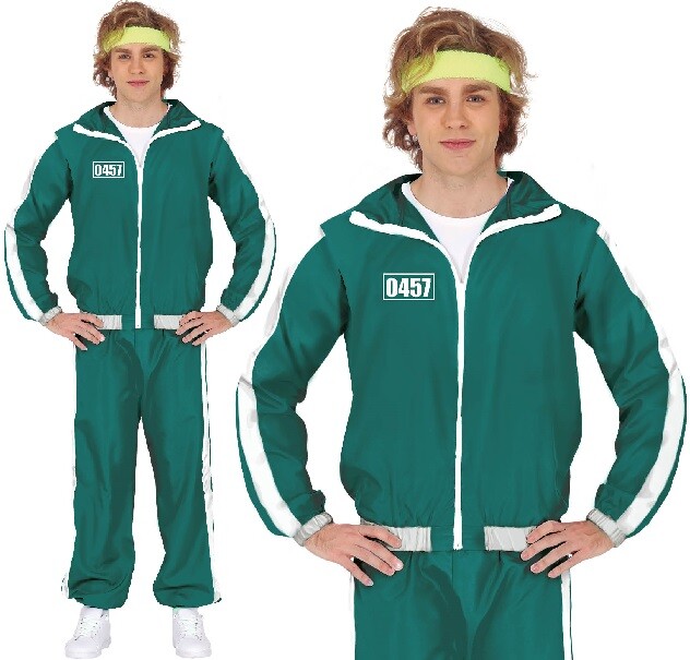 Hombre Gimnasta The Gamer Disfraz Juego Contestant Chándal Nuevo Fg