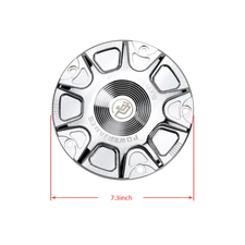 Whirlpool Designer Chrome Derby Cover for Harley 99-15 Touring Trike FLHR FLHX