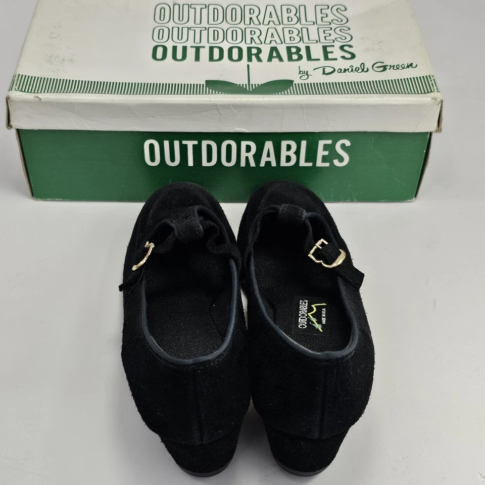 Daniel Green Outdorables Sprinter Negro Gamuza Hebilla Tacón Mujer Talla 7 De Colección Foto 4 de 4