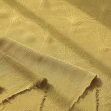 55'' Wide Warm yellow rayon material leaf pattern viscose fabric jacquard