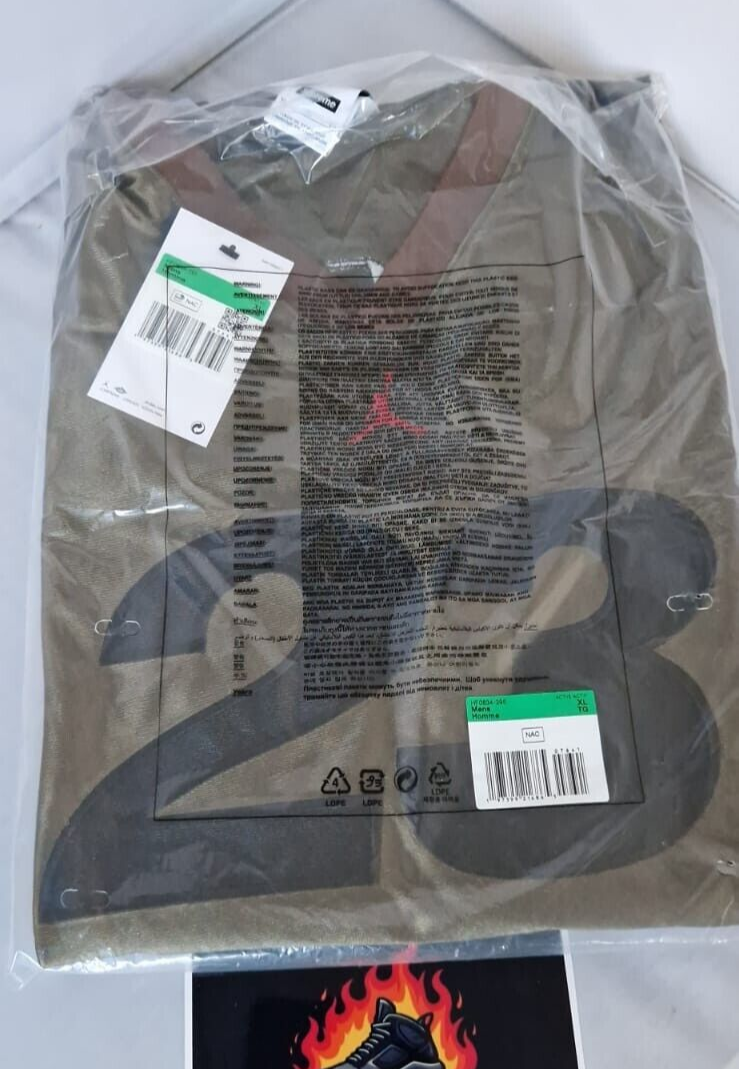 Supreme X Jordan Warm Up Jersey Olive/Brown Extra Large XL | eBay UK
