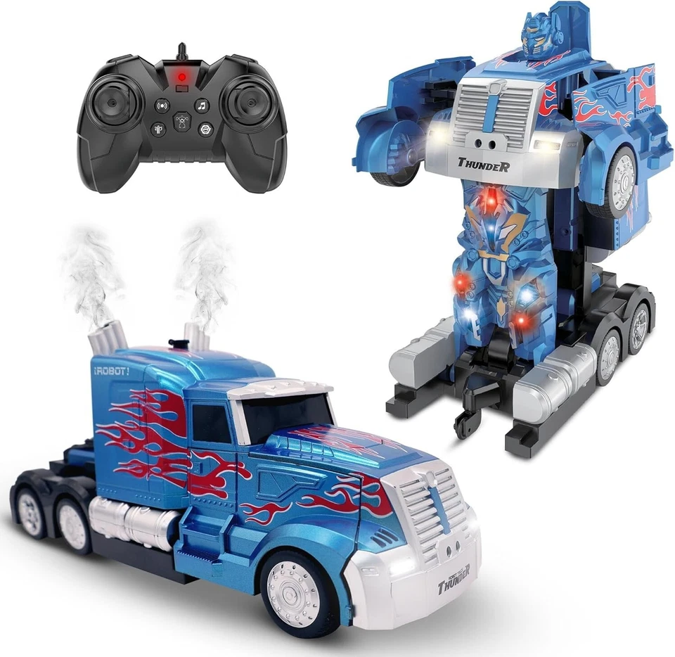 Exciting Kids RC Truck Toy - Transforming Robot with Lights & Music for Boys - Image 3 of 4