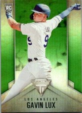 2020 Panini Titanium Green #17 Gavin Lux Los Angeles Dodgers