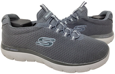 Skechers Men's Sport Summits Gray Comfort Slip On Shoes Wide Sz:8 #52811W 192C