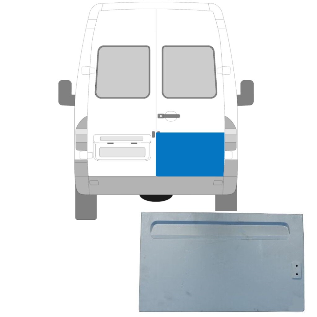 MERCEDES SPRINTER VW LT 1995-2006 REAR DOOR REPAIR PANEL HIGH / RIGHT RH