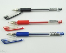 1pc M G Q7 0.5mm Pipe Blue Black Red Gel Ink Rolling Ball Point Pens 3 Colors