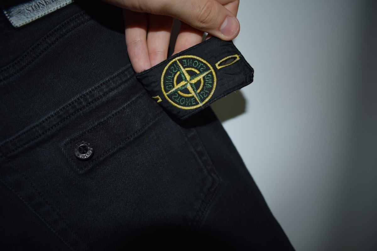 Stone Island Wash Slim Fit Black Denim Jeans Logo Badge Size Stone Island Wash Slim Fit Black Denim Jeans Logo Badge Size