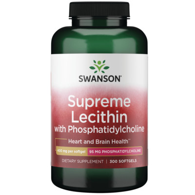 Swanson Supreme Lecithin with Phosphatidylcholine 300 Softgels-