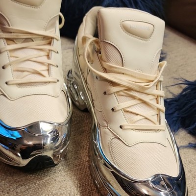 adidas Raf Simons Ozweego Mirrored Cream White Silver EE7945 Men's Sneakers 2019