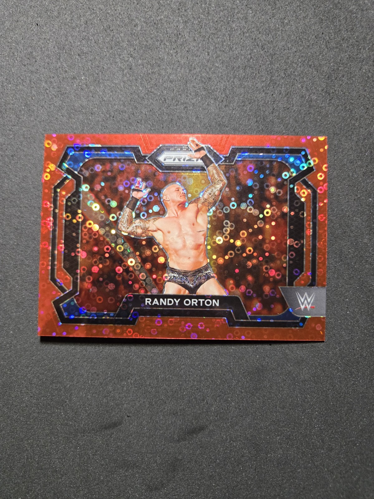 Randy Orton Red Disco 2024 Panini Prizm WWE #17 Wrestling Card /99