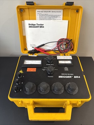 MEGGER BR4 ISOLATIONSTESTER MIT Bedienungsanleitung und Sonden