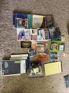 School or Office Supplies Lot Pencils Expo Erasers Notecards Scissors and More
