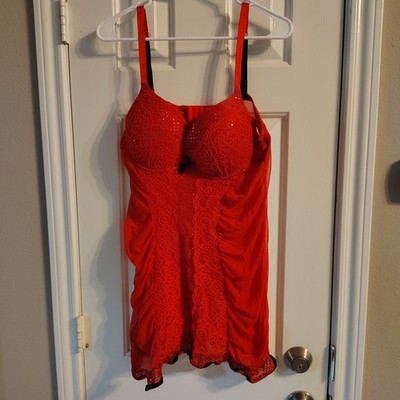passion forever brand red sequin  night chemise