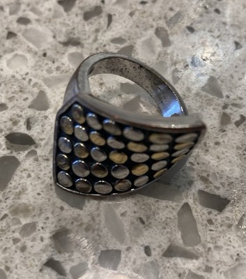 Ring Sterlingsilber und zweifarbig Punktemuster