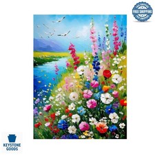 Wild Flowers Paint by Numbers Kit for Adults - DIY Floral Canvas Art, 16x20 i...