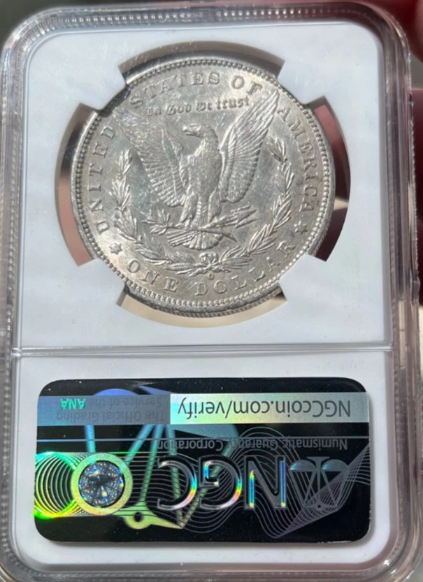 1896-O MORGAN DOLLAR NGC AU50 Freshly Graded - Image 2 of 2