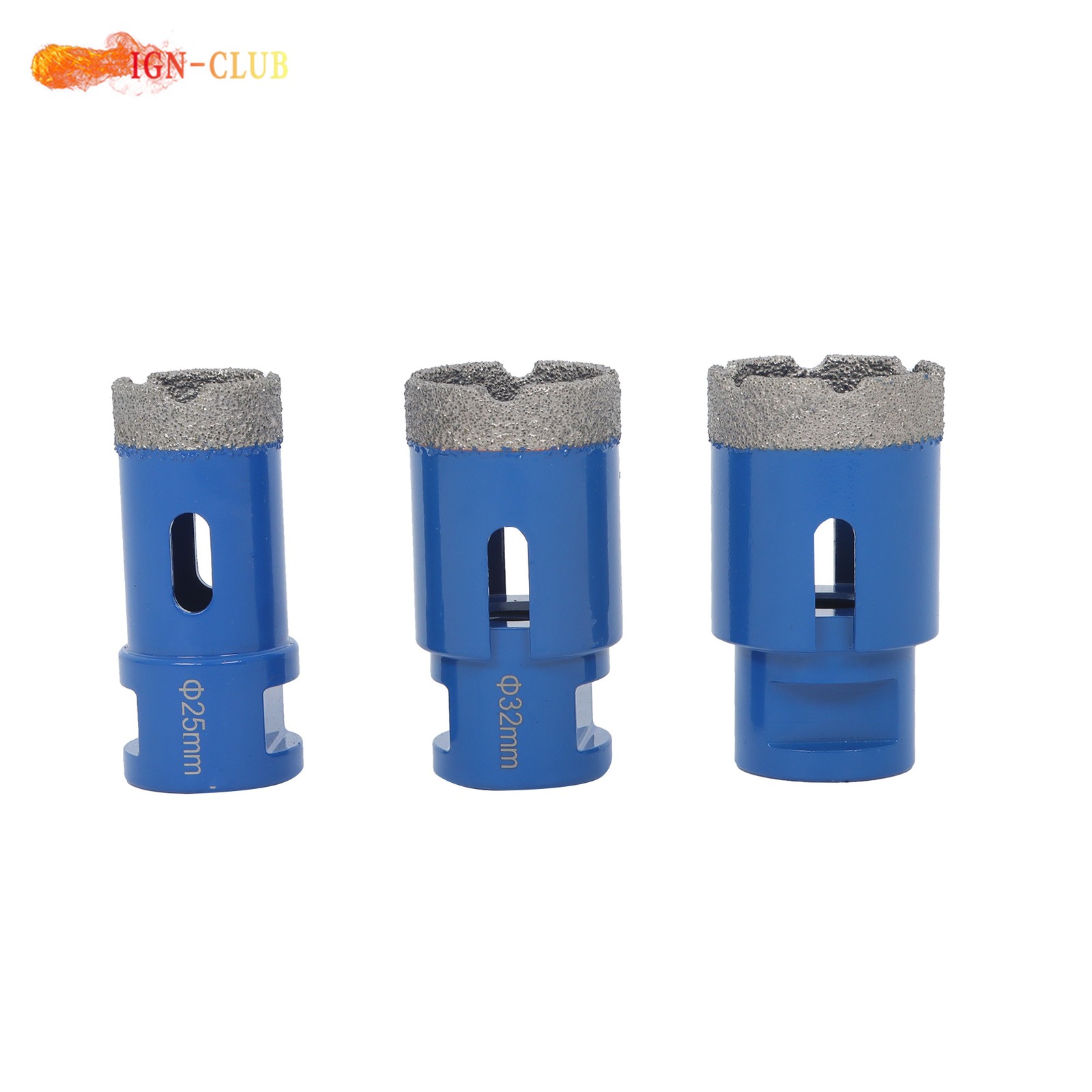 8Pcs 6-68mm Threaded Diamond Hole Saw for Porcelain Tile Marble Beveling