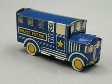 1930s CRACKER JACK TOY PRIZE Tin Litho POLICE Patrol TRUCK Antique Premium