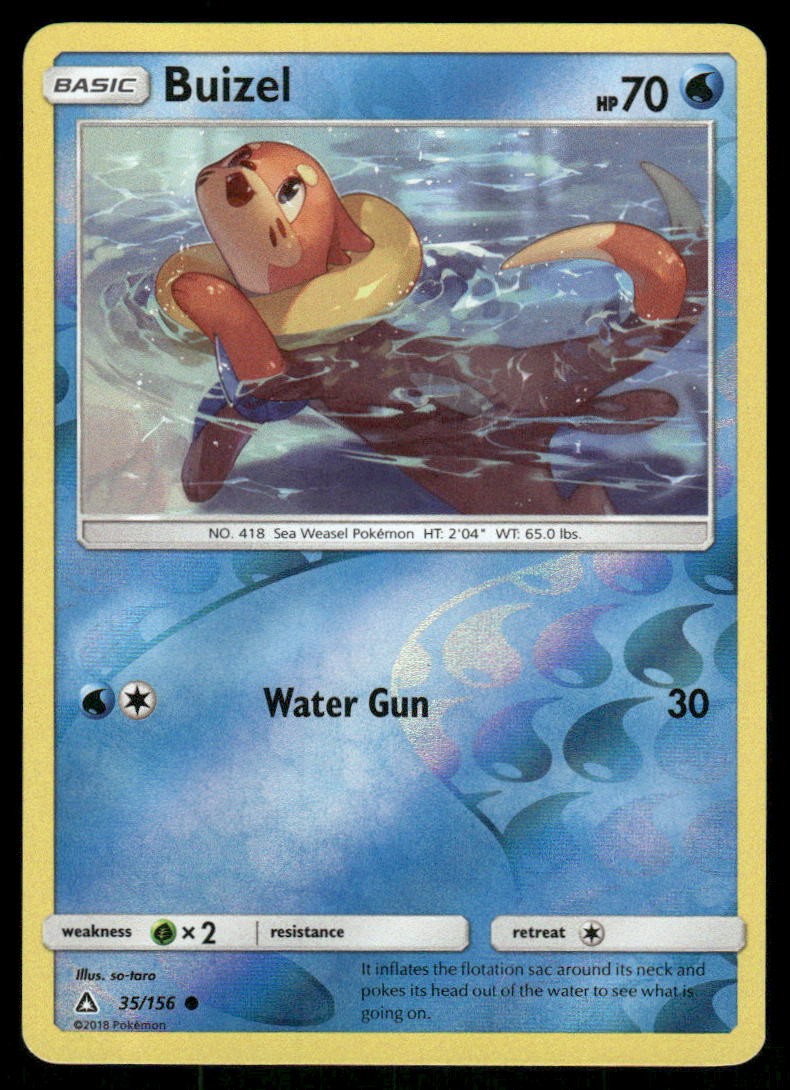 Buizel 35/156 Common Ultra Prism Pokemon Reverse Holo Near Mint