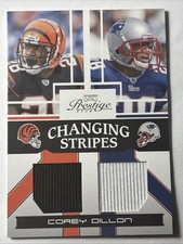 2006 Prestige Changing Stripes Dual Jersey Corey Dillon Patriots Bengals 20/250!