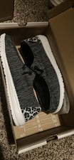 Hey Dude Womens Britt Leo Nut Leopard Print Sneakers Shoes Size 6