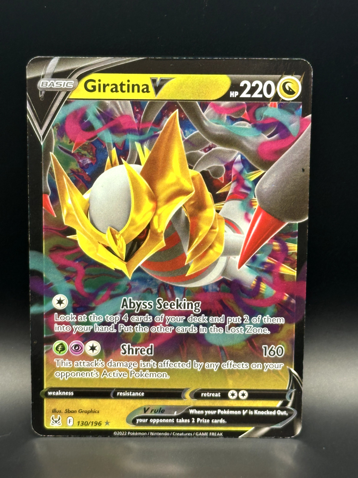 Giratina V 130/196 - Swsh11: Lost Origin Holo - Pokemon TCG